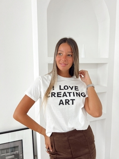 Remera crop I LOVE (016843) - tienda online