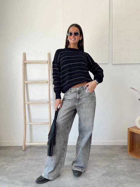 Jean wide GREY ACID (018059)