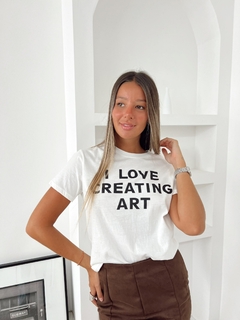 Remera crop I LOVE (016843) en internet