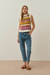 Chaleco Odele Rayado Fucsia - comprar online
