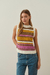 Chaleco Odele Rayado Fucsia - Helena Boutique