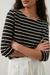Remera Zircon Rayada Negro con Blanco en internet