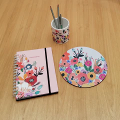 Kit ESCRITORIO Flores Blanca - comprar online
