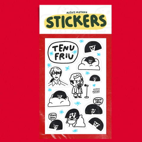 Plancha de Stickers Tenu Friu by Alexis Moyano
