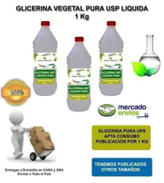 Glicerina Liquida Vegetal Grado Usp 1Kg en internet