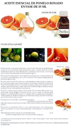 Aceite Esencial Pomelo Rosado Envase De 15ml en internet