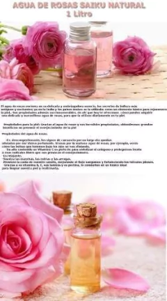 Agua De Rosas X 1 Lts Tonico Facial Ojeras Acne en internet