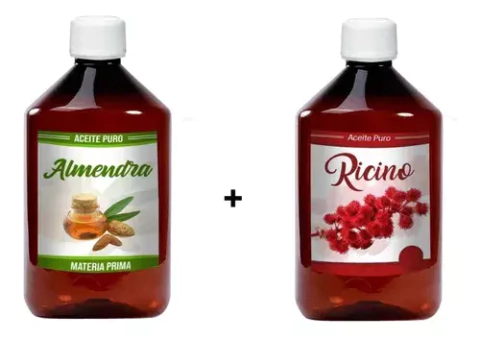 Combo Aceite De Almendra + Aceite De Ricino 500ml