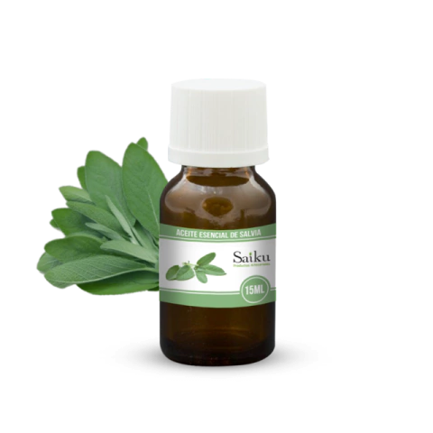 Aceite Esencial De Salvia Oficinalis 15ml Pura Saiku Cosmetologico