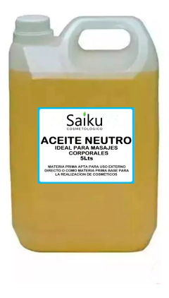 ACEITE PARA MASAJES NEUTRO SIN FRAGANCIA 5 LTS EN CABA VILLA URQUIZA