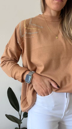 Maxi Sweater Con Tachas