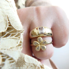 ANILLO PETALOS PLATA 925 - comprar online