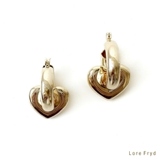 ARGOLLAS CORAZON GOLDEN - tienda online