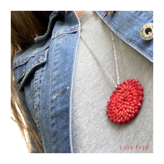 COLGANTE PIERA CORAL RED