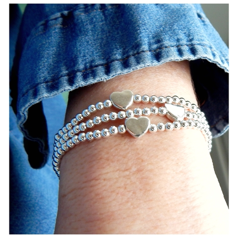 PULSERA CORAZON PLATA 925