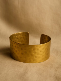 BRAZALETE REGULABLE BRONCE TEXTURADO MEDIANO - comprar online