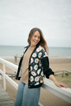 Cárdigan AGUAYMANTO margaritas - tienda online