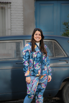 rompevientos AGAVE estampado azul - tienda online