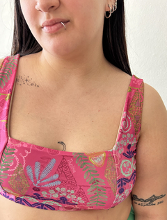Imagen de Bikini estampado bordado fucsia