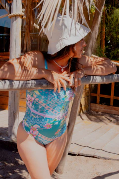 enteriza ESTAMPADO TURQUESA