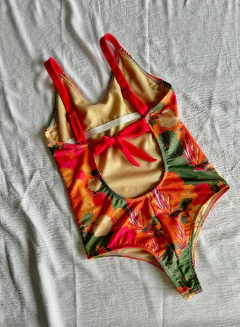 enteriza ESTAMPADO naranja