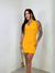 Vestido curto recortado botoes #5226