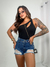 Short básico jeans barra desfiada a fio #5245 - Maria Violeta Jeans