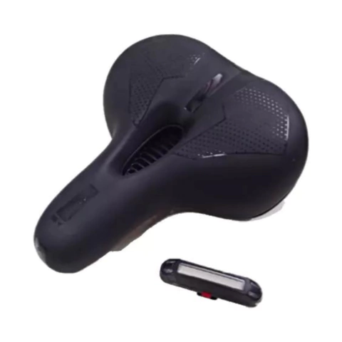 Asiento Bicicleta Kawi Antiprostatico Gel + Luz Usb 5 Funcianes Recargable
