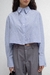 Camisa Crop Celeste - tienda online