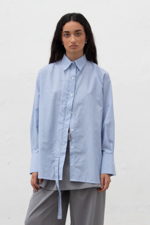 Camisa Minujín Celeste - comprar online