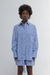 Camisa Minujín Raya ancha celeste - tienda online