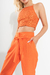 PANT0803 Pantalon sastrero de crepe con lazo y bolsillos - Indumentaria Wassa
