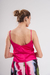 BLUS0270 Blusa de seda escote nudo con abertura - Indumentaria Wassa