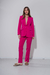 BLAZ0927 Blazer de crepe sastrero liso forrado con lazo