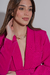 BLAZ0927 Blazer de crepe sastrero liso forrado con lazo - comprar online