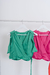 BLUS0265 Blusa de seda con volado caido y lazo - tienda online