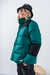 CAMP0010 Campera puffer de sire con parches, cierre y abrojos