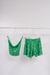 SHOR0872 Short de lentejuela evase forrado - Indumentaria Wassa