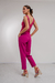 PANT0803 Pantalon sastrero de crepe con lazo y bolsillos - comprar online