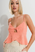 MUSC0185 Musculosa de crepe wash con nudo en el escote