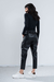 PANT8460 Babucha simil cuero negra con cordon al tono - tienda online