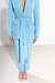 BLAZ0927 Blazer de crepe sastrero liso forrado con lazo - tienda online