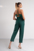 PANT0866 Pantalon crepe de punto con medio cinturon con hebilla forrada en internet