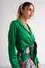 CAMI0131 Camisa de seda arrugada con nudo - comprar online