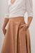 FALD0411 Maxi falda crepe sastrero liso con bolsillos en internet