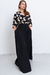 Imagen de FALD0411 Maxi falda crepe sastrero liso con bolsillos