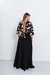 FALD0411 Maxi falda crepe sastrero liso con bolsillos