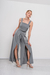 PANT0871 Pantalon palazzo de seda con super pinzas con tajos - tienda online