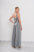PANT0871 Pantalon palazzo de seda con super pinzas con tajos - comprar online