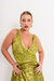 MUSC0243 Musculosa de lentejuela larga escote fruncido